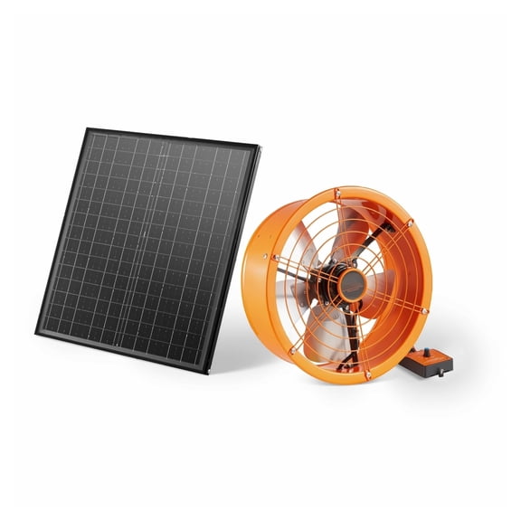 14 Inch Gable Mount Fan 1300 CFM - Attic Exhaust Fan with Adjustable Thermostat for Ventilation