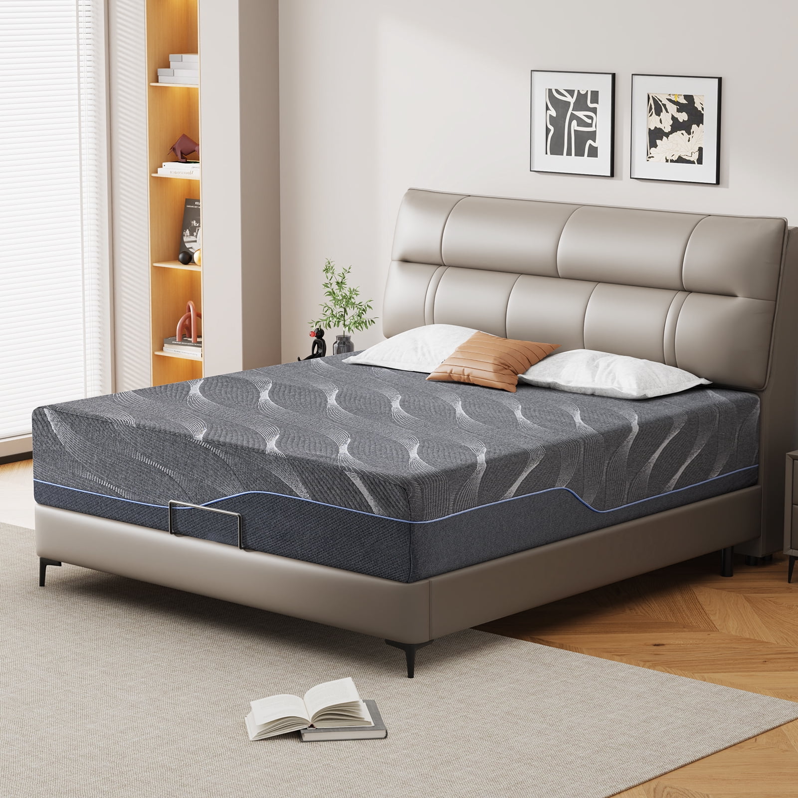 14 Inch Gel Memory Foam Mattress, Full Size, Medium Firm Comfort, Fits Adjustable Beds