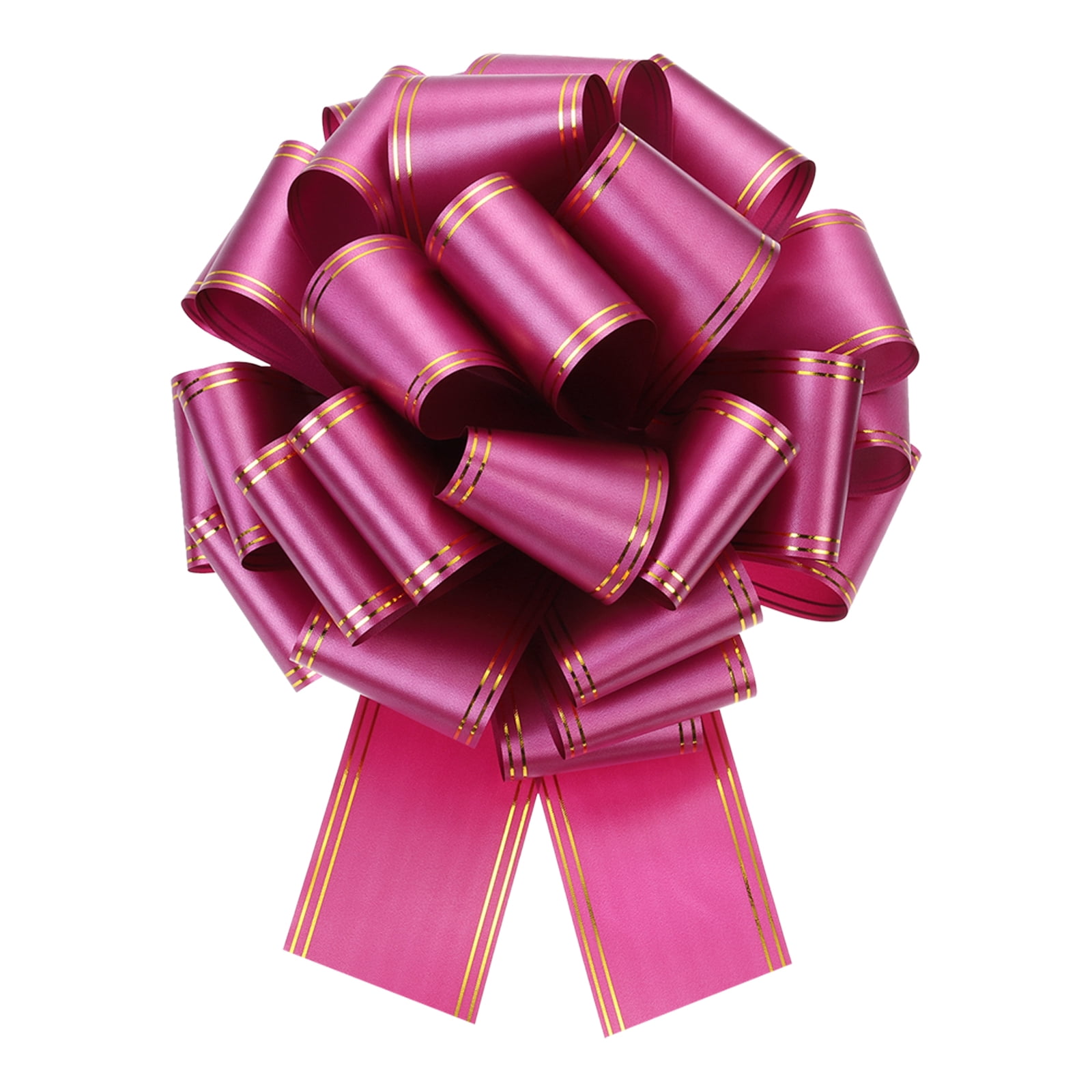 14 Inch Giant Large Pull Bow Big Metallic Car Bows Ribbon with Gold ...