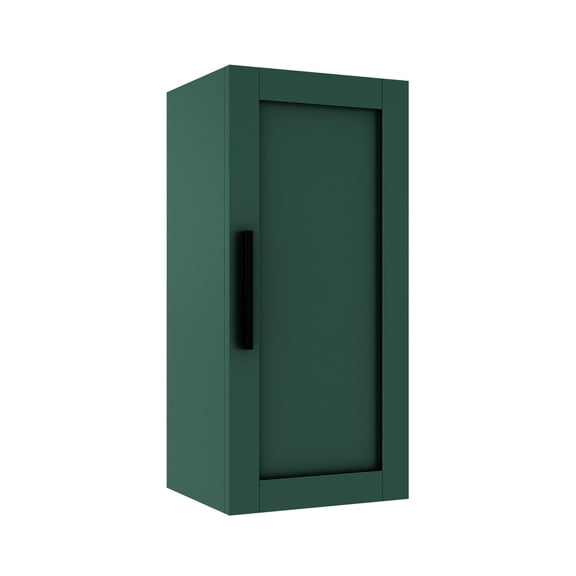 14-Inch Green Cabinet - Flexible Door Installation - Bathroom Storage - Simple to Set Up
