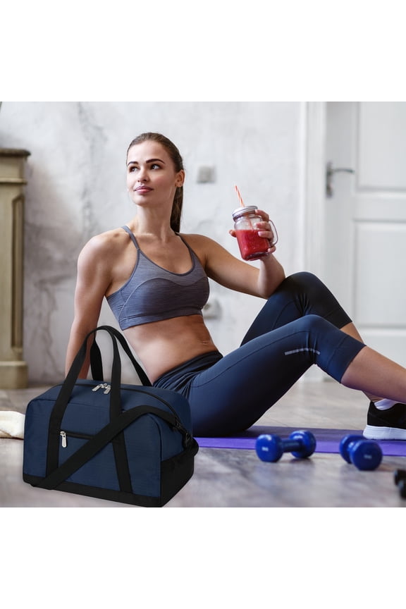 14 Inch Gym Bag,Small Sports Duffel Bag,Waterproof Shoulder Strap Bag,for Shoes Clothes Travel Fitness,Lightweight Portable Training Workout Bag Holiday Gifts