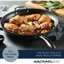 80089 Professional Hard Anodized Nonstick Frying/Fry Pan/Skillet with Helper Handle, 14 Inch - Gray