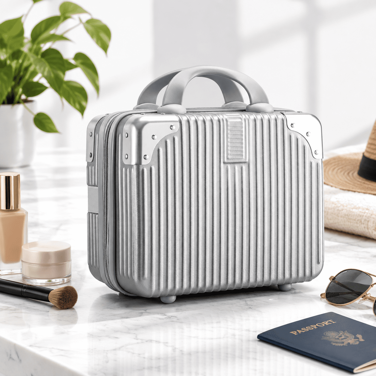 14 Inch Hard Shell Case Mini Carrying Makeup Suitcase - Walmart.com