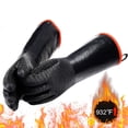 thumbnail image 1 of 14 Inch Heat Resistant Waterproof BBQ Grill Gloves, Food Grade Neoprene Insulated Oven Mitts for Kitchen Cooking and Barbecue Use, 1 of 6
