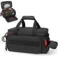 thumbnail image 1 of 14-Inch Heavy-Duty Canvas Tool Bag, Multi-function Large Capacity Tool Organizer Tote Bag, Wide Mouth Design Bag with Inside Pockets for Electricians, Plumbers, Handyman, 1 of 9