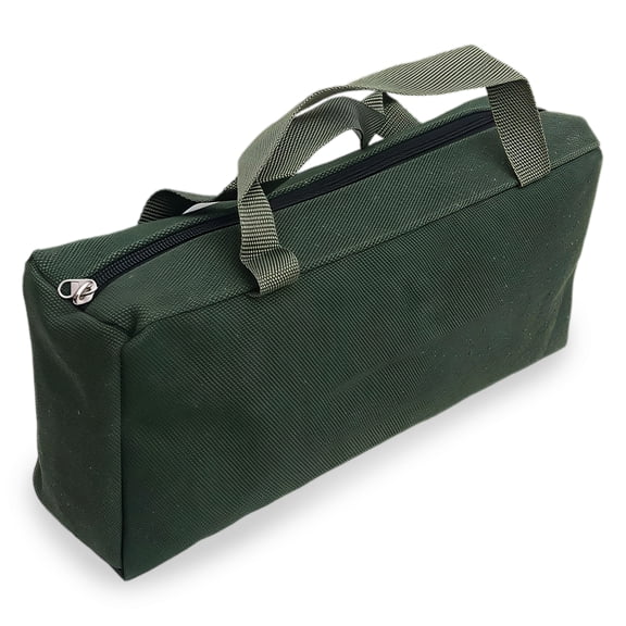 14 Inch Heavy Duty Canvas Tool Bag Small Tool Pouch with Zipper, Portable Hand Tool Organizer for Wrenches, Screwdrivers and Home Repair, for Electrician, Plumbing