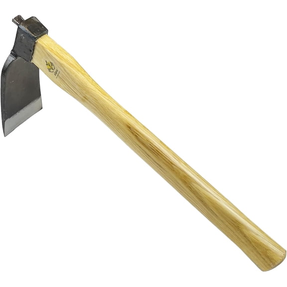 14 Inch Heavy Duty Curved Hoe, Without Welding, Gardening Tool, Oak Handle, for Digging, Weeding, and Planting