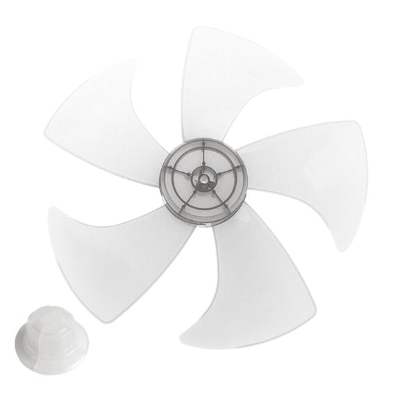 14 Inch Household Plastic Fan Blade Five Leaves With Nut Cover For Pedestal