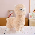 thumbnail image 1 of 14-Inch Jumbo Beige Alpaca Plush Toy - Velvety Soft Stuffed Animal, Cuddly Pillow Doll for Kids, Nursery & Home Decor Beige, 1 of 6