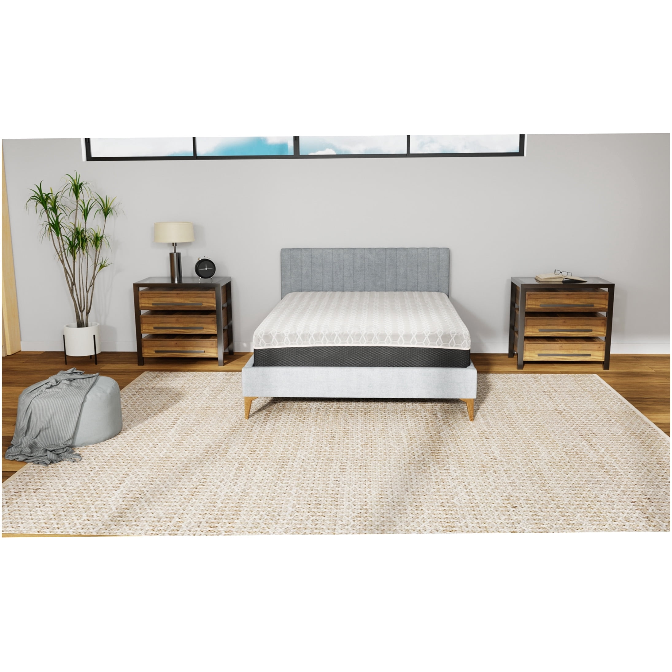 14 Inch King Copper Gel Memory Foam Hybrid Mattress, Plush Feel, Cool Sleep with Edge Support, Motion Isolation, CertiPUR-US Certified