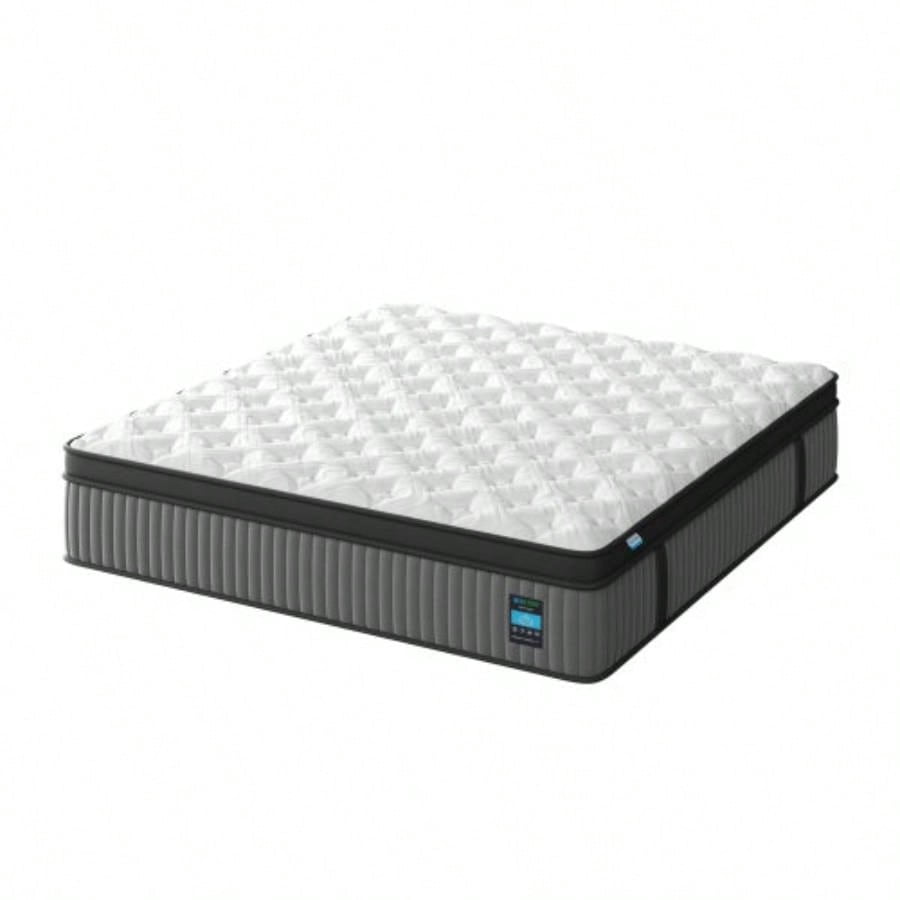14 Inch King Size Hybrid Mattress, Foam Pocket Spring, Cooling Pressure Relief, Back Hip Support for Luxury Bedroom