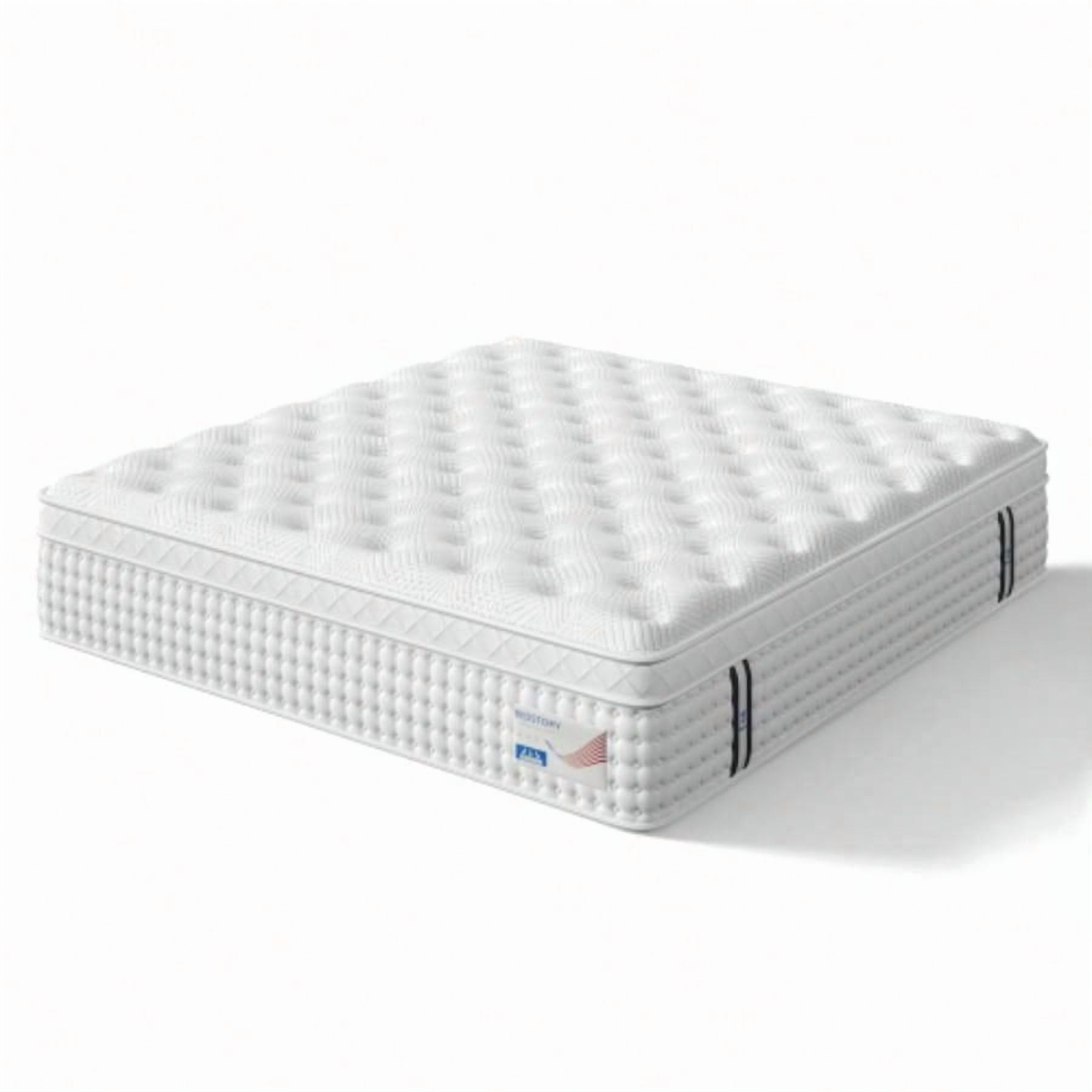 14 Inch King Size Hybrid Mattress, Foam Pocket Spring, Medium Firm, Spine Support, Quiet Breathable for Bedroom