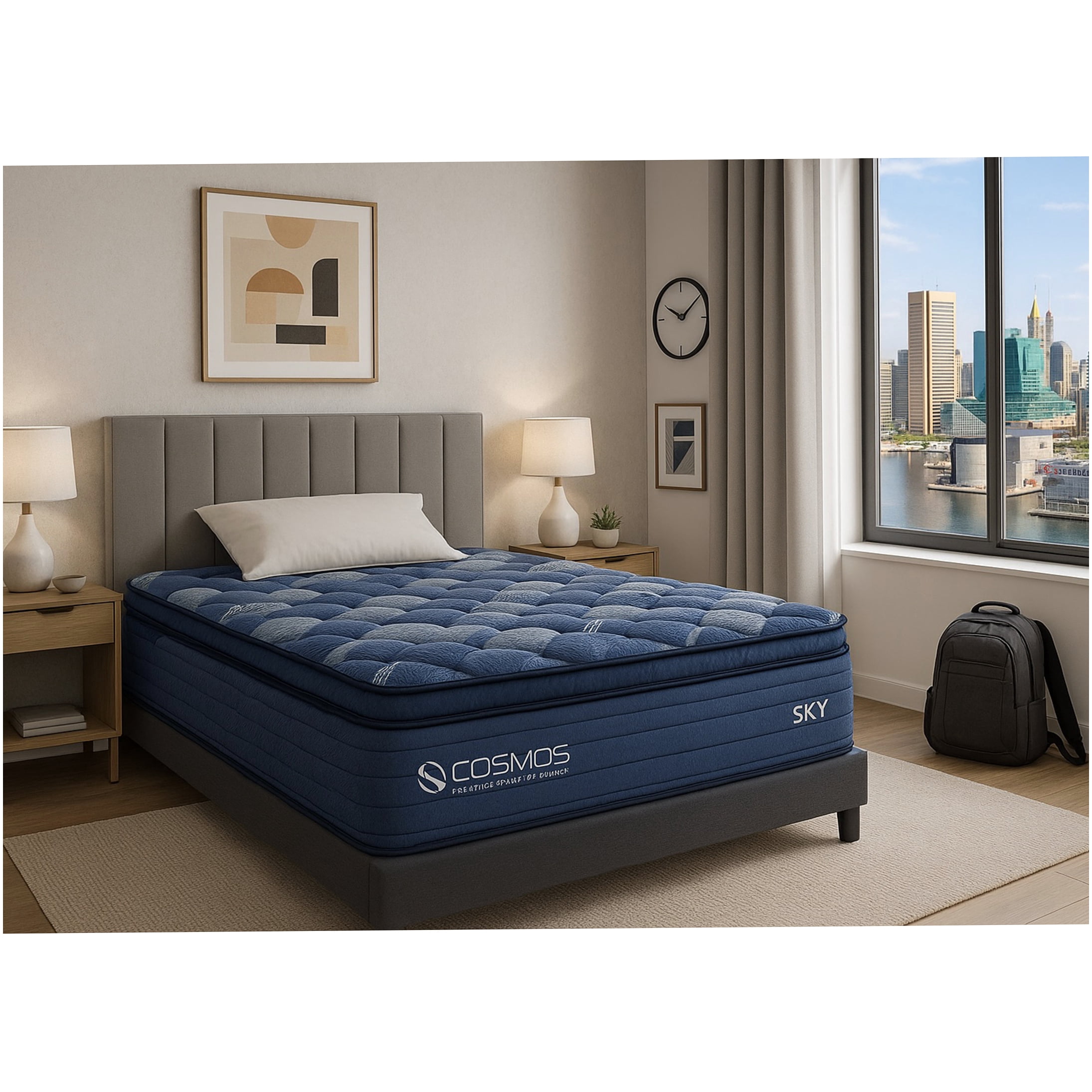 14 Inch King Size Hybrid Mattress, Motion Isolation Pocket Springs with ...
