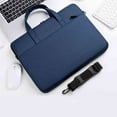 thumbnail image 1 of 14 Inch Laptop Bag with Adjustable Shoulder Strap, Waterproof Oxford Cloth Briefcase for Men and Women, Multiple Compartments for Business and Travel,Blue, 1 of 6