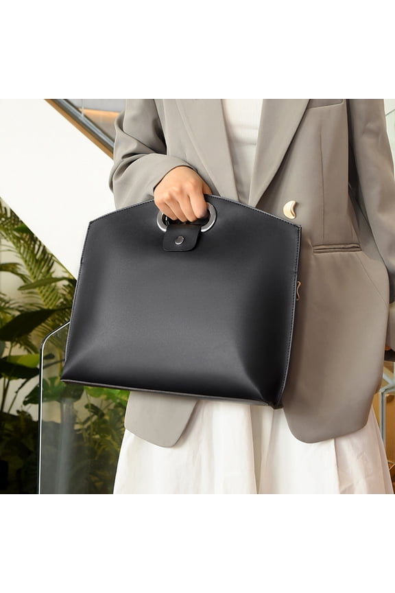 14 Inch Laptop Bag - PU Leather Briefcase for 13.3-14 Inch Laptops, Stylish Brown & Pink Computer Case with Organizer, Business Travel Document Bag, Durable Polyurethane Material