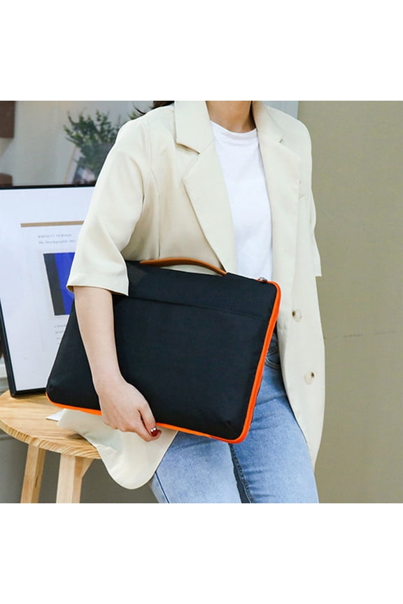 14 Inch Laptop Bag Portable Business Briefcase Travel Computer Case Lightweight Durable Scratch Resistant Water-Resistant Fabric Carrying Case for Men Women Work Office Commute