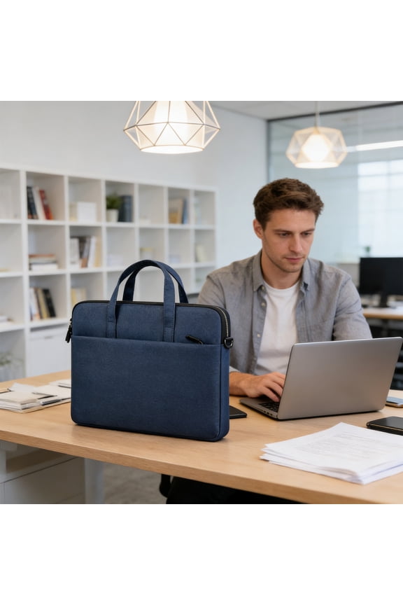 14 Inch Laptop Messenger Bag with Protective Soft Lining and Multiple Compartments, Durable Shoulder Bag for Notebook and Tablet Transport with Comfortable Carry and Organization