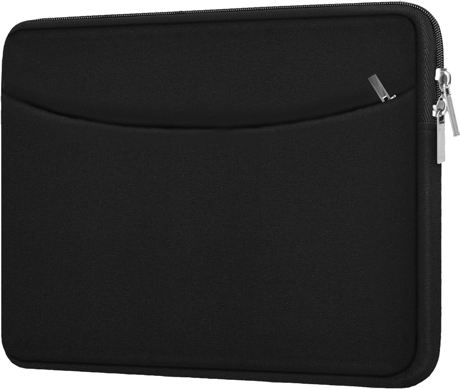 14 Inch Laptop Sleeve Case with Zipper, Slim Lightweight Computer Carrying Bag with Accessory Pocket for Travel Work School, Black