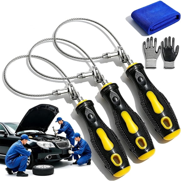14-Inch Magnetic Oil Drain Plug Remover Tool, Flexible Oil Change Removal Instrument with Anti-Slip Handle, Universal Magnetic Drain Plug Tool for Car (3Pcs)