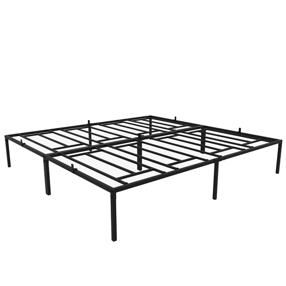 14 Inch Metal Bed Frame Platform Bed Frame No Box Spring Needed, Sturdy Heavy Duty Bed Frame, Easy Assembly, Under Bed Storage - Black