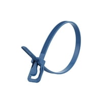 14 Inch Metal Detectable Releasable/Reusable Cable Tie - 20 Pack