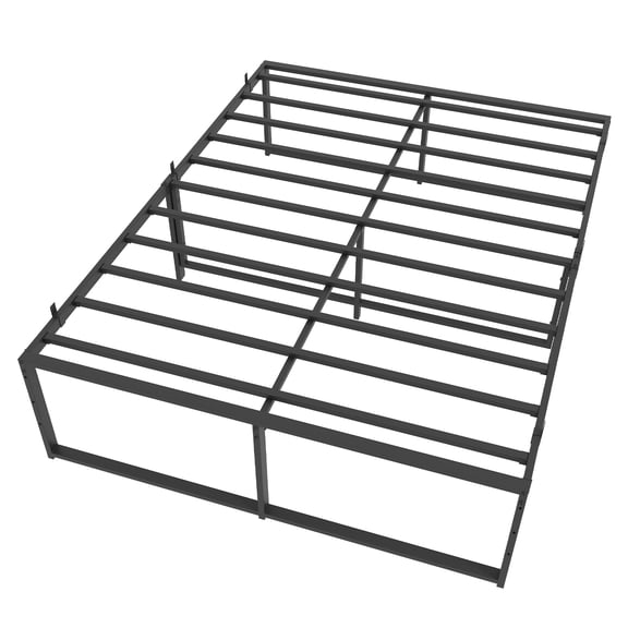 14 Inch Metal Platform Bed Frame for Full Size Mattress - Reinforced Slat Support, Under Bed Storage, No Box Spring Required, Easy Assembly