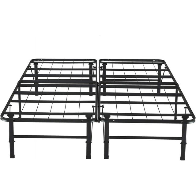 Naomi Home 14-Inch Full-Black Heavy Duty Steel Slat Metal Platform Bed ...