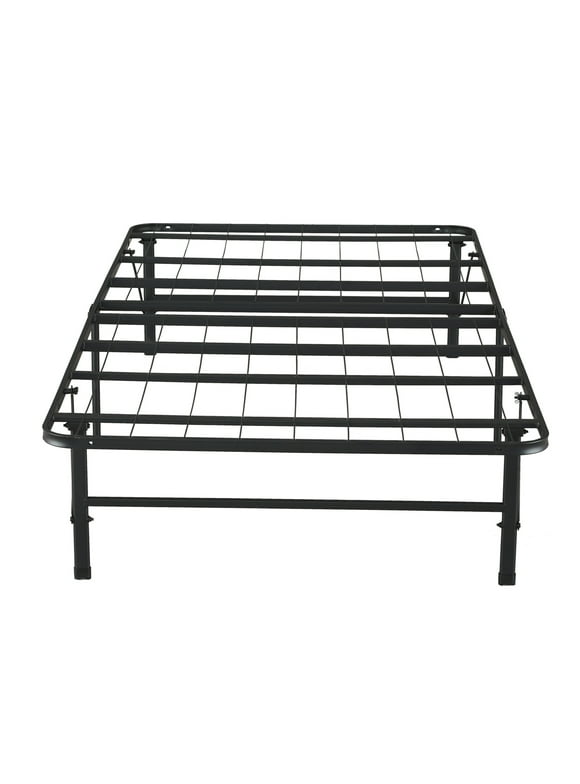 14 Inch Metal Platform Beds w/Heavy Duty Steel Slat Mattress Foundation (No Box Spring Needed), Twin-Black