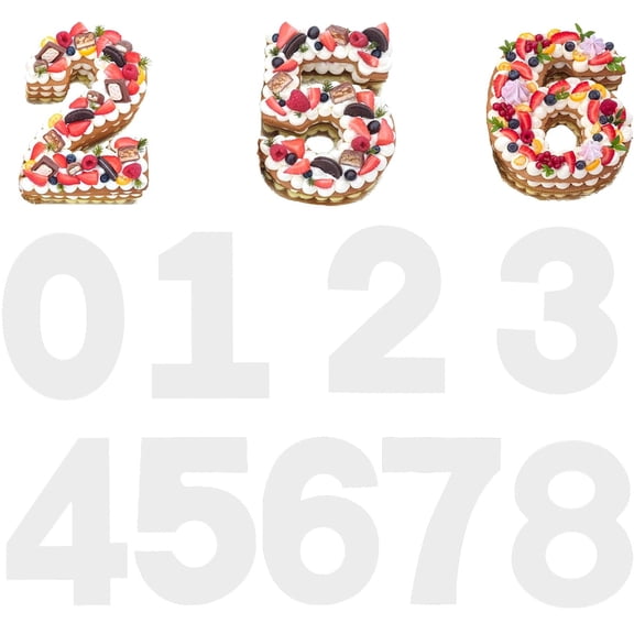 14 Inch Number Cake Pans,TGY 0-8 Large Cake Stencil Number Mold for Birthday Wedding Anniversary Retirement Graduation Cake