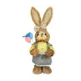 thumbnail image 1 of 14-Inch Outdoor Easter Bunny Decor, 35cm Tall Faux Rush Rabbit Statue, Weather-Resistant for Garden, Patio & Spring Landscape Display F, 1 of 4