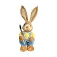 thumbnail image 1 of 14-Inch Outdoor Easter Bunny Decor, 35cm Tall Faux Rush Rabbit Statue, Weather-Resistant for Garden, Patio & Spring Landscape Display G, 1 of 4