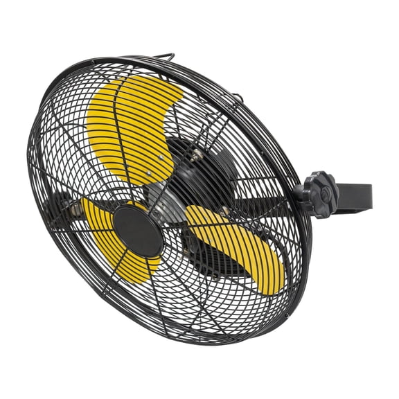 14-Inch Outdoor High Velocity Wall-Mounted Fan, 2600 CFM, IP44 Enclosed Motor, Sealed Control Box, 9ft Cord & GFCI Plug, 3-Speed Weatherproof for Patio, Greenhouse, Workstation - UL Listed
