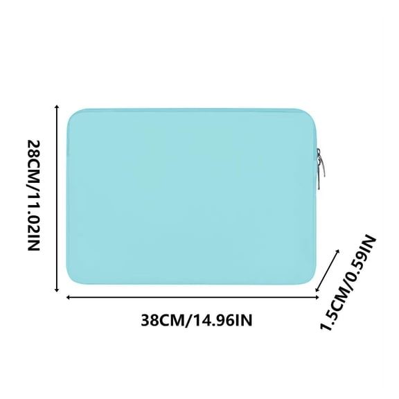 14 Inch Padded Laptop Sleeve Bag, Soft Lining Shockproof Zipper Notebook Protective Cover, Light Portable Carry Case Compatible With 14-inch Laptops For Office Travel Daily Use-(Sky Blue)