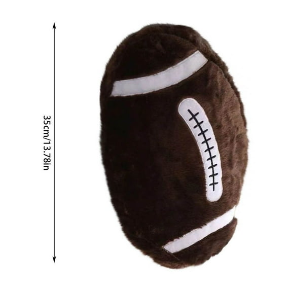 14-Inch Plush Football Decorative Pillow, Soft Lint Ball Toy for Home Decor, Furry Sports Cushion Pillow for Sofa, Bed, and Gift Decoration, Cozy Throw Pillow for Living Room
