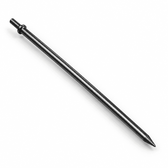 14 Inch Pneumatic Air Hammer Point Chisel Bit with Round Collar, Cr-Mo Alloy Steel