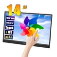 thumbnail image 1 of 14 Inch Protable Touchscreen 1920x1080P IPS Panel Display Secondary Monitor For PC Gamer HDMI Compatible With PS5 Switch Laptop, 1 of 12