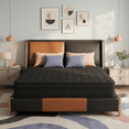 thumbnail image 1 of 14 Inch Queen Hybrid Mattress in a Box with Zoned Support Pocket Coils Cooling Gel Memory Foam CertiPUR US Certified Medium Firm Pressure Relief Edge Support Fiberglass Free, 1 of 10
