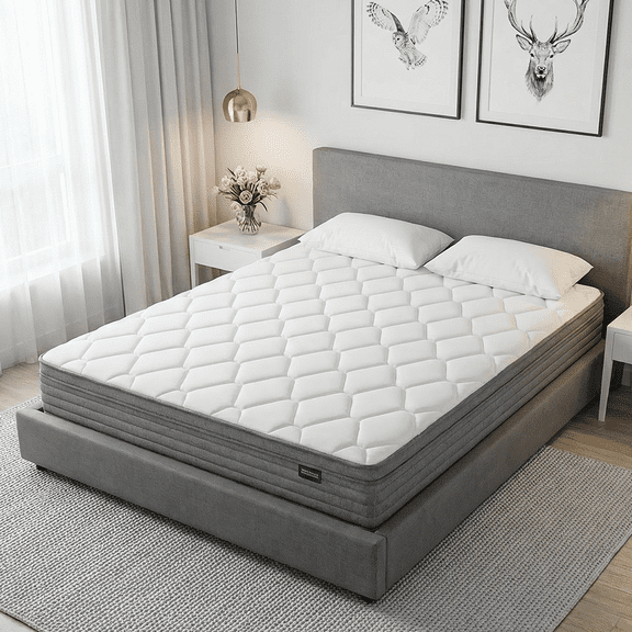 Arienivo Queen Size Mattress 14" Hybrid Mattress in a Box, Cooling Gel Memory Foam and Pocket Coils, Medium Support, Pressure Relief & Motion Isolation for Adult