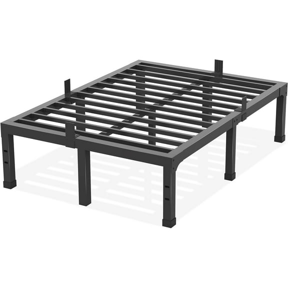 14 Inch Queen Size Bed Frame,3500 lbs Heavy Duty Metal Platform, Mattress Foundation with Steel Slat Support/No Box Spring Needed/Noise Free/Non-Slip/Easy Assembly
