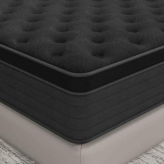 SILENCE MANGO 14 Inch Queen Size Euro Top Hybrid Mattress, Medium Firm, Grey, Bed in a Box, Individual Pocket Springs, Back & Lumbar Support, Motion Isolation, Pressure Relief