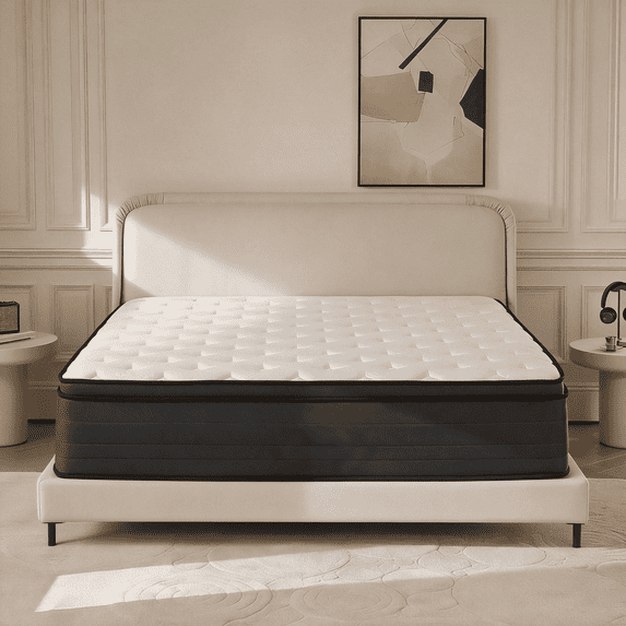 Queen Mattress, 14 Inch Queen Size Mattress in a Box, Hybrid Cooling Gel Memory Foam with Pocketed Springs – Medium Firm, Motion Isolation, Enhanced Support, CertiPUR-US Certified