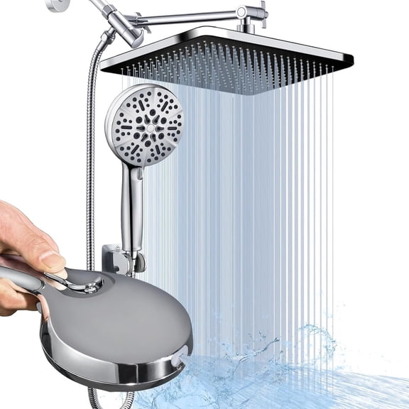 14 Inch Rain Shower  and Handheld  Combo Set, Tool-Free Easy Installation Bathroom Shower System, High  Multi-Function Showerhead with Multiple  Modes for  Use