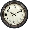 thumbnail image 1 of 14 inch Retro Wall Clock Silent,Accurate Time,Big Numbers,Quartz,Analog,Black Gold, 1 of 7