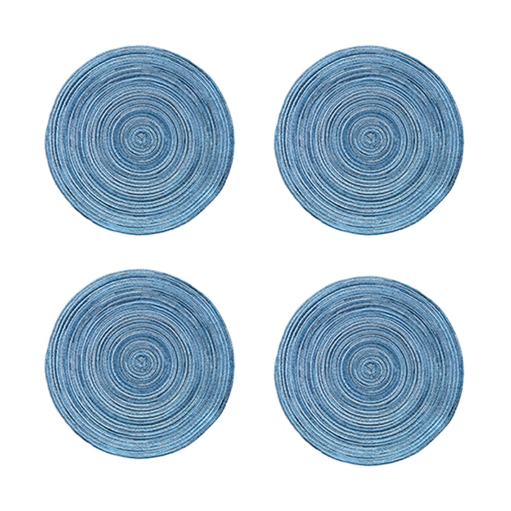 14 Inch Round Braided Placemats, HeatResistant Stain Resistant Anti