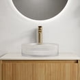 thumbnail image 1 of 14 Inch Round Crystal Glass Vessel Sink Clear Transparent No Faucet, 1 of 6