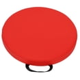 thumbnail image 1 of 14 Inch Round Floor Cushions with Handles, Floor Pillow Flexible Seating, PU Seat Cushion Round Chair Pad with Carry Handle, High Density Foam for Camping Patio Office, 1 of 3