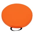 thumbnail image 1 of 14 Inch Round Floor Cushions with Handles, Floor Pillow Flexible Seating, PU Seat Cushion Round Chair Pad with Carry Handle, High Density Foam for Camping Patio Office, 1 of 3