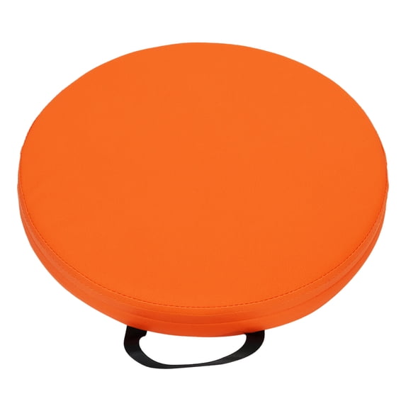 14 Inch Round Floor Cushions with Handles, Floor Pillow Flexible Seating, PU Seat Cushion Round Chair Pad with Carry Handle, High Density Foam for Camping Patio Office