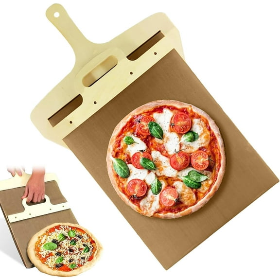 14 Inch Sliding Pizza Peel, Non Stick Pizza Shovel Peel Large, Wood Pizza Spatula, Super Magic Pizza Peel (14 inch)