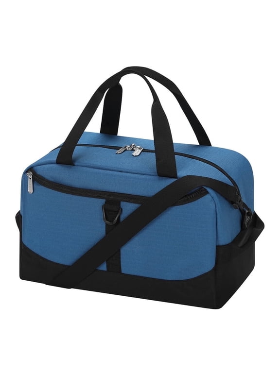 14 Inch Small Gym Duffel Bag With D-ring for Men and Women,Sports Overnight Weekender Bag,Blue
